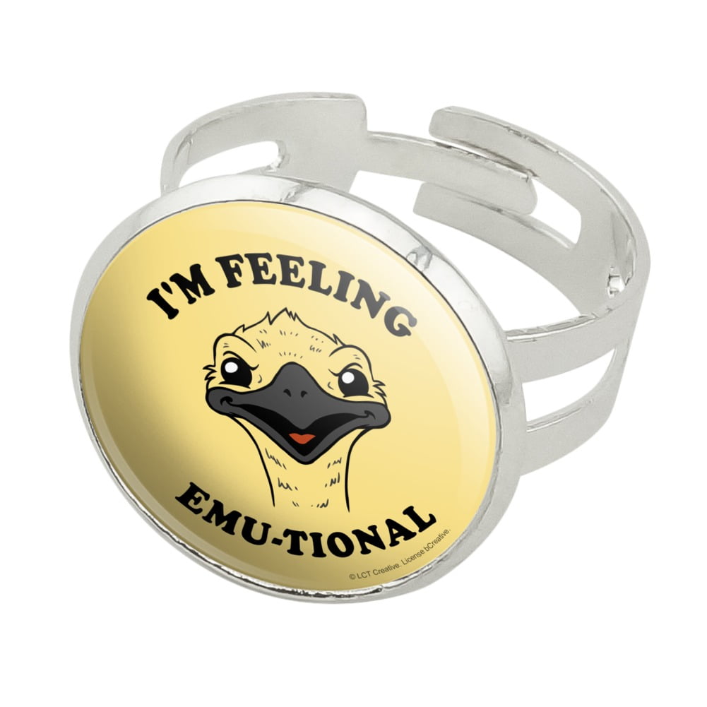 I'm Feeling Emu-tional Emotional Emu Funny Humor Silver Plated ...