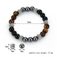 thumbnail image 4 of GKNET Women Men Magnetic Healing Tiger Eye Arthritis Hematite Bracelet Beaded Bangle, 4 of 9