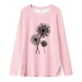 thumbnail image 4 of Zshosam Toddler Tshirt Long Sleeve Kids Long Sleeve Shirt Girls Crewneck Tee for Girls Trendy Basic Top for Girls Trendy Smocked Girls Sweatshirts Size 11T 12T,(Pink 11-12 Years), 4 of 4