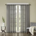 thumbnail image 3 of Madison Park Harper 2-Piece Solid Crushed Curtain Panel Pair in Grey, 42"x95", 3 of 6