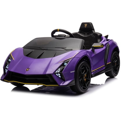 KingToys Purple Licensed 12V Lamborghini Autentica 4x4 Kids Ride On Car With RC