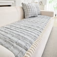 thumbnail image 2 of CJC Plush Couch Sofa Cover for Pet Dogs Washable Non-Slip Couch Covers for 3 Cushion Sofa Pet Friendly (Gray, 27.6" x 70.9"/70 x 180cm), 2 of 12