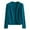 Blue, variant on Fgnfyis Women’s Cropped Cardigan for Women V Neck Button Down Knitted Long Sleeve Ice Silk Sweater Green XXL