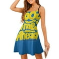 thumbnail image 1 of Good Times Ahead - Fun Custom Type Design Back Lacing Backless Dress Women Kawaii Square Collar Dress 6Xl Good Times Fun, 1 of 5