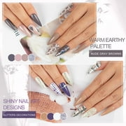 Gellen Gel Nail Polish Kit, 12 Colors the Elegant Neutrals Gel Polish Starter Kit - with 72W UV/LED Nail Lamp & Nail Base Coat & Glossy & Matte Top Coat Salon Manicure Set
