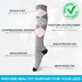 thumbnail image 3 of 6 Pairs Copper Compression Socks for Women & Men Circulation 15-20 mmhg - Better Blood Flow, Swelling, Best Support for Medical, Running, Nursing, 3 of 7