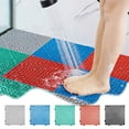 thumbnail image 7 of Zenithome Interlock Non Slip Bathroom Mats Waterproof Modular Floor Tiles for Showers Pools Gyms with Drainage Design Fast Drying PVC Anti-Skid Safety Gray Blue Red Green Black 30x30cm, 7 of 7