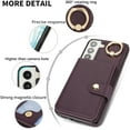 thumbnail image 6 of Allytechgroup Wallet Case for Samsung Galaxy A14 5G with Card Slots, RFID Blocking Ring Holder Kickstand Bumper Anti-Scratch Slim Phone Case Cover for Galaxy A14 5G, Purple, 6 of 8