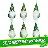 AYktou 6Pcs St Patricks Day Hanging Gnome Ornaments-Plush Dolls St Patricks Day Ornaments for Tree,Irish Shamrock Ornaments Leprechaun Doll Gifts for St. Patrick's Day Party Spring Decorations
