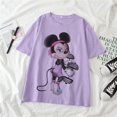 thumbnail image 1 of Mickey Mouse Disney Short Sleeve T-Shirts Devil Minnie Mouse Funny Women's T-Shirt Fashion Streetwear Edgy Female Clothing 2022XXL Gao Jinjia LED, 1 of 2