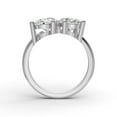 thumbnail image 2 of 3 CTW Oval and Pear Cut Lab-Grown Diamond Two-Stone Ring in 14K White Gold (Ring Size: 7), 2 of 5