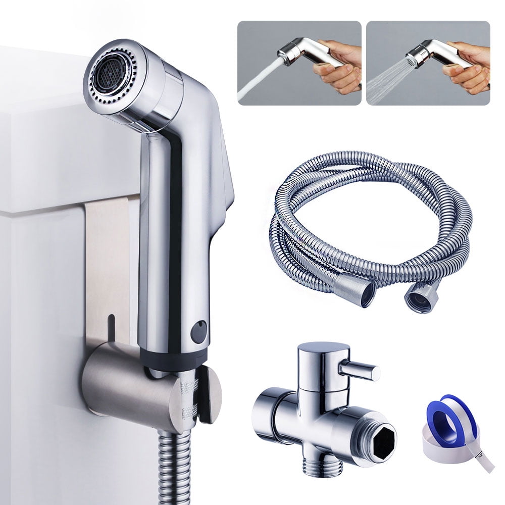 Bidet Hand Shower Stainless Steel Toilet Bathroom Bidet Set Solid Washbasin Shower Head incl