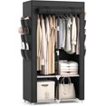 thumbnail image 1 of VTRIN - clóset portátil, organizador de clóset para colgar ropa con 4 estantes de almacenamiento, 2 varillas colgantes y 6 bolsillos, perchero de pie con funda resistente y fácil de montar, color, 1 of 9