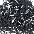 thumbnail image 1 of 100pcs/set Artificial Maggot Worm Model Stretchy Trick Toy Halloween Party Props White and black, 1 of 4