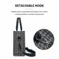 thumbnail image 5 of Women's canvas tote bag, women's crossbody bag, large canvas handbag, canvas tote bag with pockets and compartments.（Black）, 5 of 6