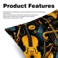 thumbnail image 2 of Musical Instrument Elegant Velvet Throw Pillow Covers Set of 2 for Bed and Throw Pillows - 16x16, 18x18, 20x20 Inches with Unique Patterns for Home Decor and More, 2 of 6
