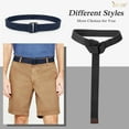thumbnail image 3 of XIATIAN Men Canvas Fabric Belts Casual Web Cloth Belts with Black Double Ring Buckle 2 Pack, 3 of 7