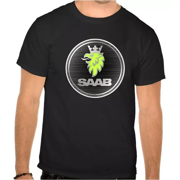 Saab Car Logo Black T-Shirt -1089