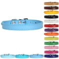 thumbnail image 2 of Faux Leather Collar Metal Buckle Pet Collar Adjustable Pet Collar for Small Dogs, 2 of 10