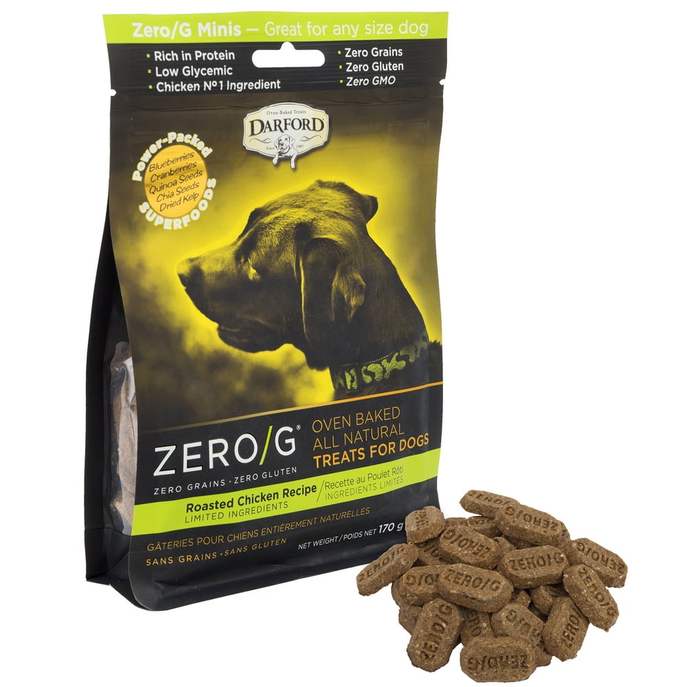 Darford ZERO/G MINI Roasted Chicken dog treats, 6 oz.