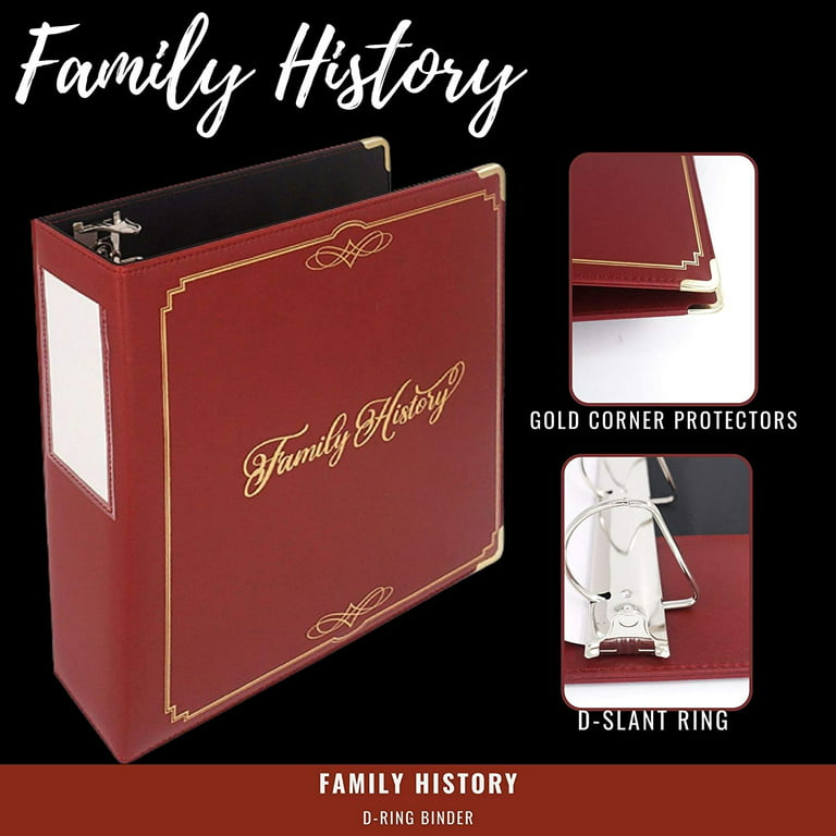 Long Luxury Burgundy Certificate Binder - S&N Genealogy Supplies