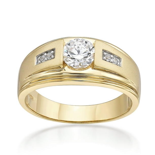 Brilliance Fine Jewelry - Sterling Silver with 14K Yellow Gold Plating ...