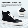 thumbnail image 3 of Men's Women's Knit High Top Sneakers Breathable Lightweight Fashion Casual Walking Shoes Air Mesh Upper Sneakers, 3 of 7