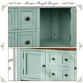 thumbnail image 5 of Retro Console Table, Entryway Side Table Furniture with 4 Drawers, 2 Cabinets and Bottom Shelve, Farmhouse Narrow Console Table, Sofa Side Accent Table for Hallway Living Room Home Decor, B544, 5 of 9