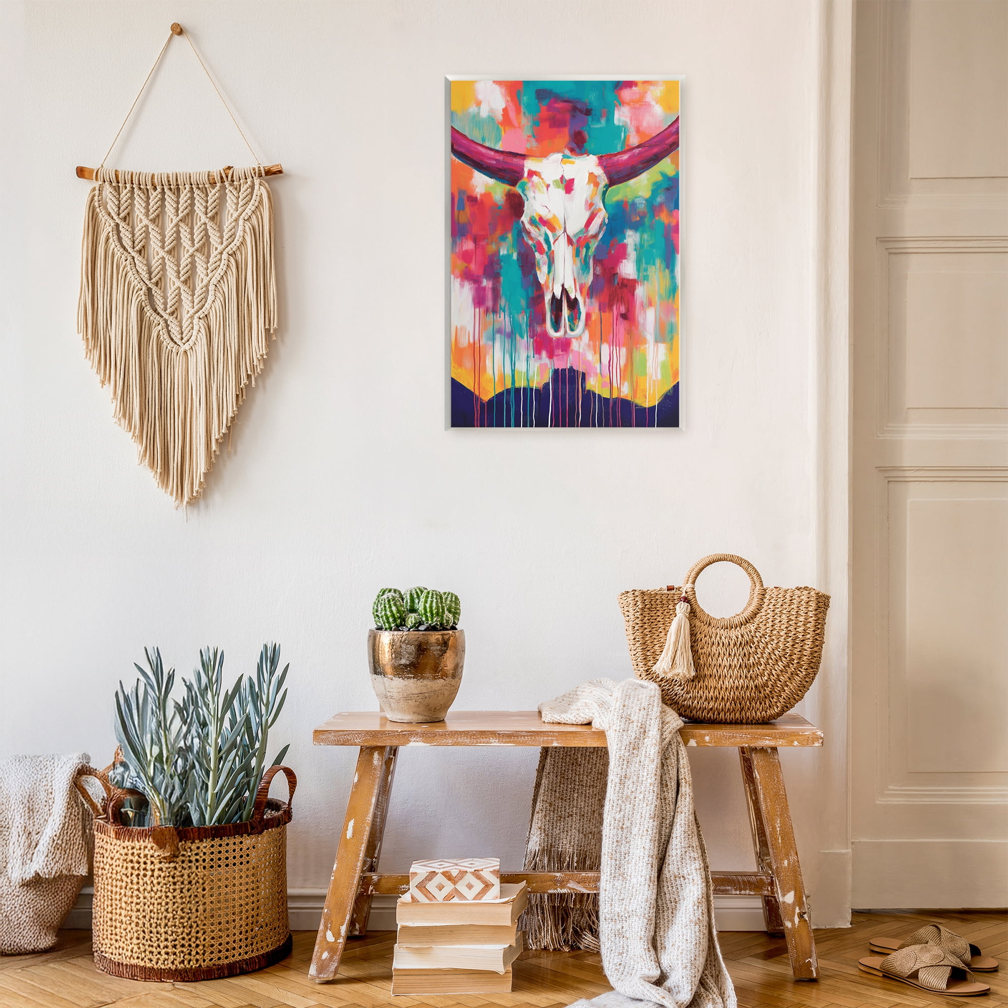 Stupell Industries Spirit Of The West Skull Wall Plaque Art, design by Chromatic Storm Studio