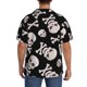 thumbnail image 3 of Fotbe black white Skull bone Camisa Estampada de Manga Corta para Hombre, Casual de Verano, Estilo Playero, Sin Arrugas-Small, 3 of 5