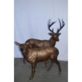 thumbnail image 4 of Nifao Pair of life size deer bronze statue – Garden Outdoor Decor Sculpture, 17"L x 44"W x 52"H, 4 of 12