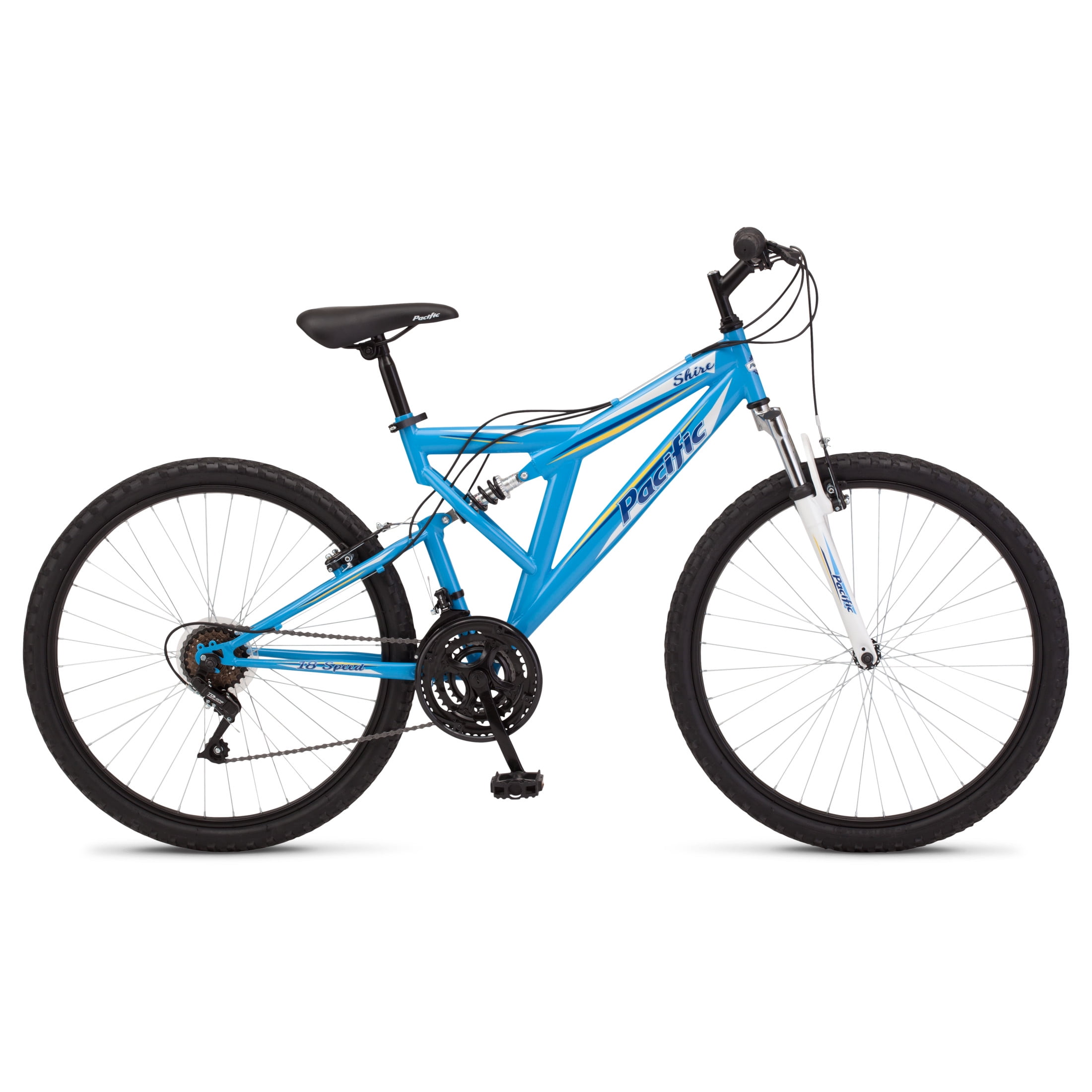 Titan Wildcat 18-Speed Women's Mountain Bike, Blue & White