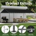thumbnail image 4 of GOJOOASIS 10x20 Carport Heavy Duty Portable Garage Shelter Metal Car Canopy Tent with UV-Resistant & Weatherproof Top Cover for RV & Vehicles (Black, 10x20 Without sidewalls), 4 of 14