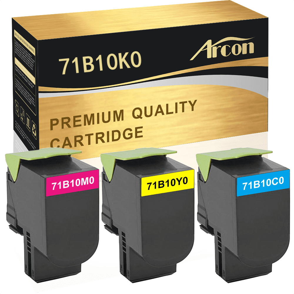 Arcon 3-Pack Compatible Toner for 71B10M0 71B10Y0 CS317dn CS417dn CS517de CX517de (C,M,Y) - Walmart.com