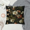 thumbnail image 2 of JEUXUS Throw Pillow Cover Vintage Still Life Retro Floral Tulips Short Plush Pillowcase White, 2 of 5