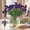 Purple, variant on Artificial Hibiscus Bush, with Lush Green Foliage, Tropical Silk Flower Stem Bouquet for Indoor Outdoor Home Garden, Wedding, Patio, Table - Red
