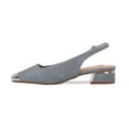 thumbnail image 3 of Ninety Union EMPRESS Low Metal Frame Heel Slingbacks, Blue Denim, 13, 3 of 5