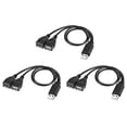 thumbnail image 1 of 3X Cable Divisor USB, USB 2.0 Una Macho Una Doble USB Hembra Jack Y Cable Divisor del Cargador, 1 of 5