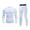 White, variant on Blekii Men's Compression Workout Set, Tight Fit Running Tights & Top, Performance Moisture Wicking Sportswear, Gym Fitness Training Outfit, Speed Dry Exercise Gear, Enhanced Workout
