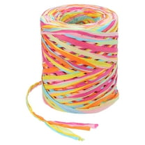 Uxcell Raffia Paper Craft Ribbon 120m/394ft Raffia Ribbon 4Ply Raffia String Kraft Packing for Gift Wrapping, Crafting Supplies (Orange/Yellow/Blue/Green/Pink/Purple)