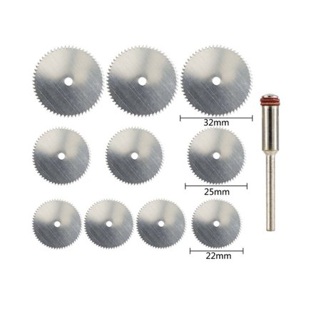 

11PCS HSS Circular Saw Blade Rotary Tool For Metal Cutter Wood Cutting Disc