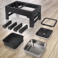 thumbnail image 4 of Taglory Elevated Dog Bowls with Stainless Bowl, Adjust 4 Heights for Small Medium Large Dogs, Black, 4 of 7
