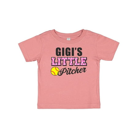 

Inktastic Gigis Little Pitcher Softball Gift Baby Girl T-Shirt