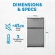 thumbnail image 3 of Newair 3.1 Cu. Ft.. Mini Refrigerador Compacto con Congelador en Gris - NRF031GA00, 3 of 5