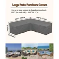 thumbnail image 2 of STARTWO Patio L-Shaped Sectional Sofa Cover Thickened Heavy Duty Outdoor Waterproof & Windproof Furniture Cover, 2 of 7