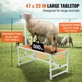 thumbnail image 3 of Goat & Sheep Stand, 47x23 inch Livestock Stand, Metal Livestock Milking and Shearing Stand 21" to 33" Adjustable Height, with Headpiece and Nose Loop, 500lbs Loading Weight, White, 3 of 6