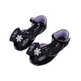 thumbnail image 7 of Linfrsh Princess Shoes Girls Dress Shoes Closed Toe Low Heels Ankle Strap Pumps for Toddler Little Big Kid Flower Party Wedding Princess(Black,Size10), 7 of 7