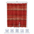 thumbnail image 4 of Split Shower Curtain for Transfer Bench, Red Wood Grain Fabric Shower Curtains for Bathroom, Farmhouse Vintage Wooden Rustic Planks Tub Sliding Transfer Bench Waterproof Bath Curtains 72"x72", 4 of 9