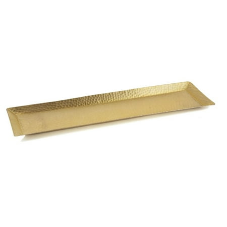 Pewter Rectangular Tray - Leeber Soft Gold Rectangular Long Tray, 18.75