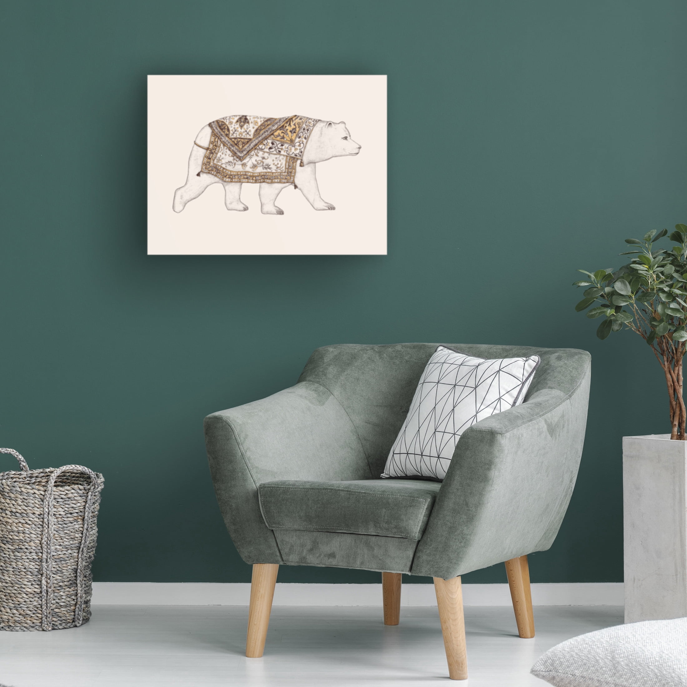Trademark Fine Art Florent Bodart Ours Blanc Canvas Wall Art